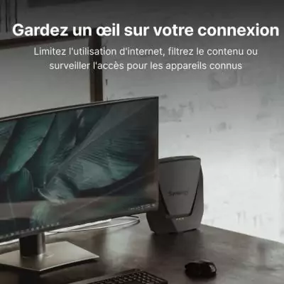 Routeur WiFi 6 Mesh Dual band 3 Gbit/s - SYNOLOGY WRX560 - Commutateur 4 ports - Gris Routeur WiFi 6 Mesh Dual band 3 Gbit/s - SYNOLOGY WRX560 - Commutateur 4 ports - Gris