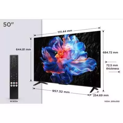 TCL 50P6K: TV LED 50 (126 cm) 4K UHD HDR10+ Google TV - WiFi