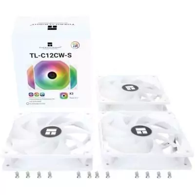 Thermalright - TL-C12CW-S (Blanc) - 3x120mm - Pour boitier PC - Pack de 3