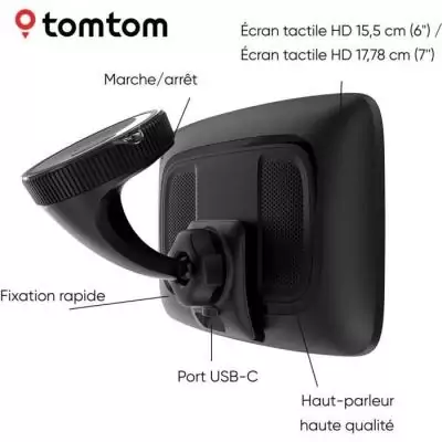 TomTom - GO Expert 6 Plus - GPS Poid Lourd, Bus, voiture - Planification de Parcours - TomTom Traffic - Carte Monde
