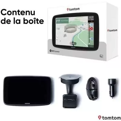 TomTom - GO Superior 7 - GPS Voiture - 7 pouces -TomTom Traffic - 2 ans de services Premium inlcus - Carte Monde
