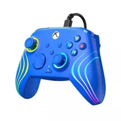 Manette de jeu Afterglow Wave RGB pour Xbox Series X|S, Xbox One et PC - Bleu - Filaire - TURTLE BEACH