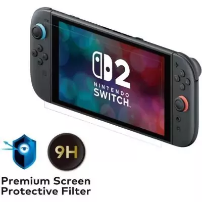 Protection d'écran verre trempé premium - HORI - Nintendo Switch 2 - Anti-lumiere bleue - Indice de dureté 9 h