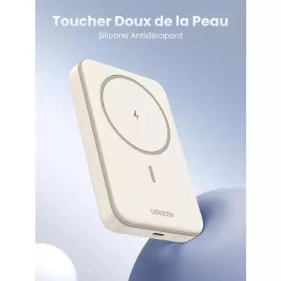Batterie Externe UGREEN 10,000 mAh MagSafe 20W - Creme | Recharge Rapide