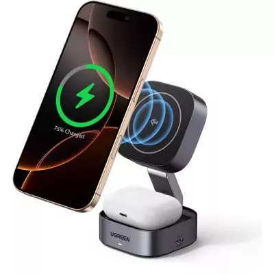 Station de charge 2 en 1 UGREEN pour MagSafe - Recharge rapide 15W