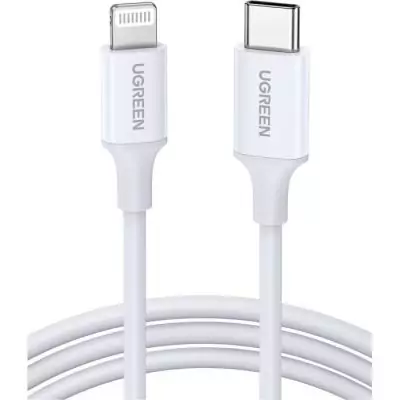 Câble Lightning - UGREEN - Silicone - USB-C - 1 m - Blanc