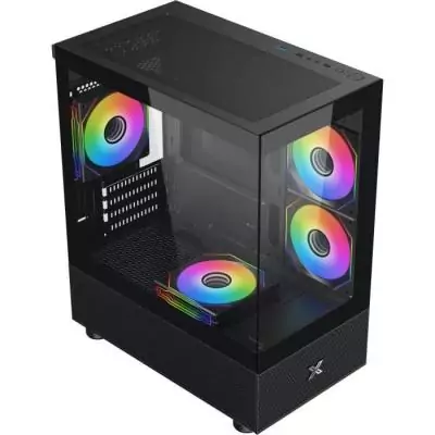 Boîtier PC XIGMATEK Alphard M: Mini tour M-ATX, Verre trempé, ARGB - Noir