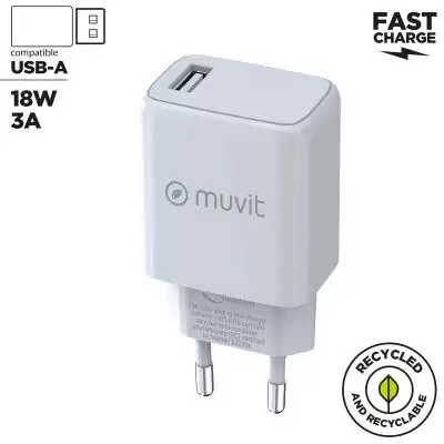 Chargeur mural Muvit MCACC0002 Blanc 12 W Chargeur mural Muvit MCACC0002 Blanc 12 W