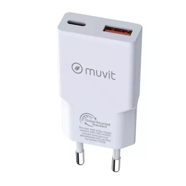 Chargeur mural Muvit for Change HC-263 Blanc 18 W 30 W
