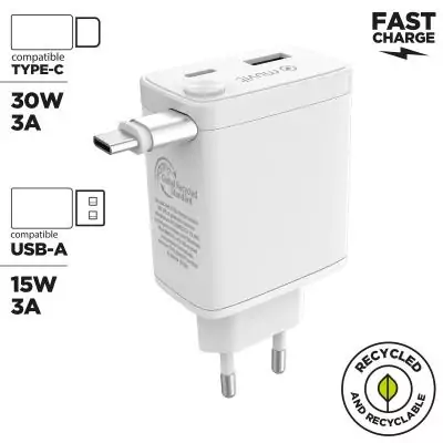 Chargeur mural Muvit WCEU63-30-AC2 Blanc 30 W
