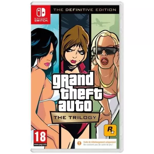 GTA The Trilogy - The Definitive Edition - Jeu Nintendo Switch - Code in a box