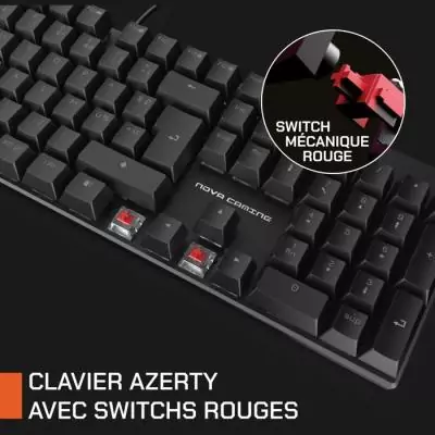 Clavier gamer - Mécanique - Nova Gaming - Hercule - Filaire - LED RGB