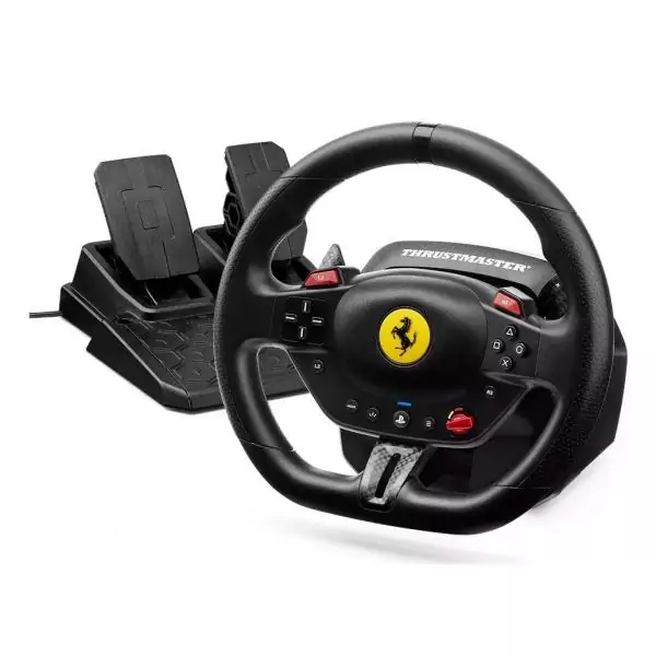 Volant + pédalier - Thrustmaster - T98-P Ferrari 296 GTB - Sans systeme audio - USB filaire - Noir
