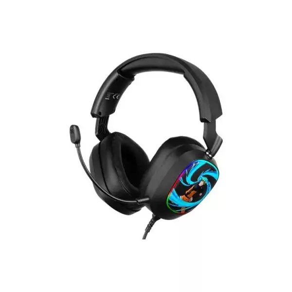 Casque gaming - Filaire - Konix - Naruto Shippuden - 7.1 PC - Haut-parleurs 50 mm - Microphone - 2 m - LED - Naruto Rasengan - N