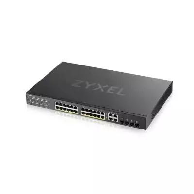 Zyxel GS1920-24HPV2 Géré Gigabit Ethernet (10 100 1000) Connexion Ethernet, supportant l'alimentation via ce port (PoE) Noir