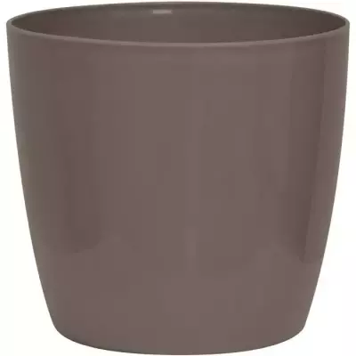 Cache-pot brillant - GARDEN ID - Shiny Taupe avec roulettes - 30 x 27 Cache-pot brillant - GARDEN ID - Shiny Taupe avec roulettes - 30 x 27