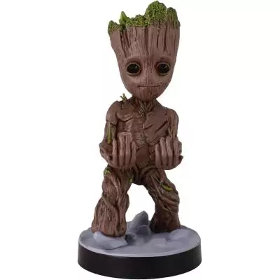 Figurine Les Gardiens de la Galaxie Bébé Groot - EXQUISITE GAMING - Cable Guys - Support smartphone ou petit accessoire - 20 c