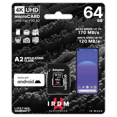 Goodram IRDM M2AA 64 Go MicroSDXC UHS-I Classe 10