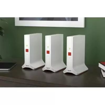 Mesh Set FRITZ! 4200 3-pack Edition Inter Bi-bande (2,4 GHz 5 GHz) Wi-Fi 6E (802.11ax) Rouge, Blanc 2x2 4x4
