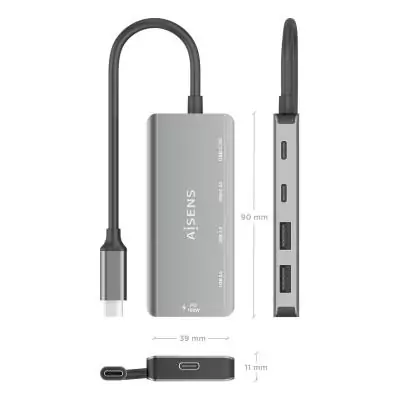 AISENS A109-0946 station d'accueil Avec fil USB 3.2 Gen 1 (3.1 Gen 1) Type-C Gris AISENS A109-0946 station d'accueil Avec fil USB 3.2 Gen 1 (3.1 Gen 1) Type-C Gris