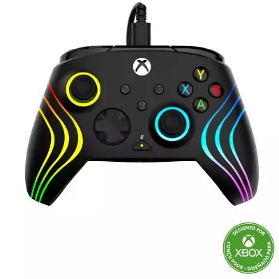 Turtle Beach Afterglow Wave Controller Noir Manette de jeu RGB filaire - Licence pour Xbox Series XS, Xbox One et Windows -