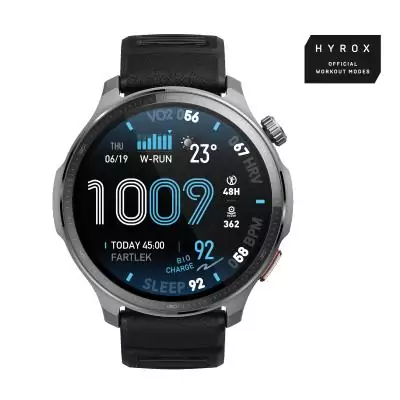 Amazfit Balance 2 XT 3,81 cm (1.5") AMOLED Numérique 480 x 480 pixels Écran tactile Noir Wifi GPS (satellite)