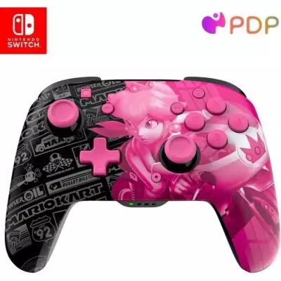 Manette filaire - PDP - Super Mario Rematch - Nintendo Switch - Câble 3 m - Glow Grand Prix Peach