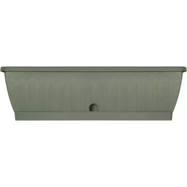 Jardiniere - GARDEN ID Terraflor - Vert de gris 60 cm - Solidité - Réserve d'eau - Recyclé & 100% recyclable - Volume pour pl