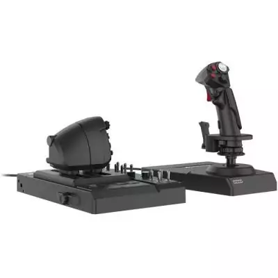 Systeme de vol et support Hotas pour PC - Hori - Double manette fontion de gouvernail - 200 fonctions configurables - Noir