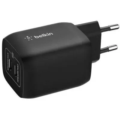 Chargeur secteur double port USB-C - BELKIN - 65 W - Nintendo Switch 2 - Noir