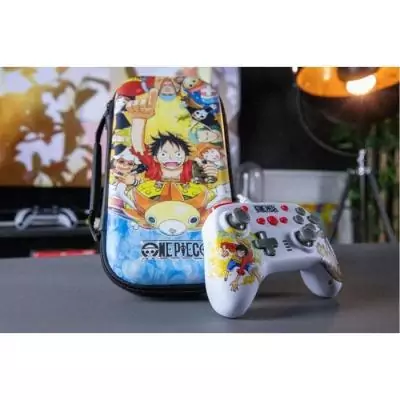 Manette de jeu One Piece pour Nintendo Switch, Switch 2 et PC - Luffy - Blanc Tremblez de plaisir avec la manette filaire Konix 