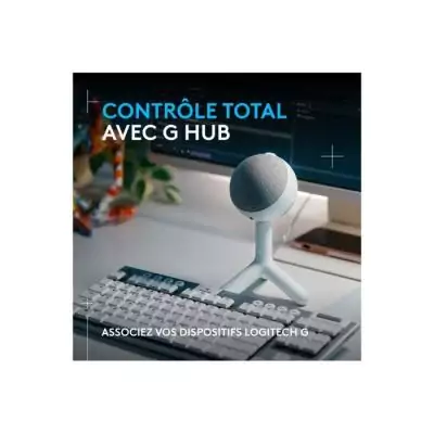 Microphone - Filaire - Logitech G - Yeti Orb - Compatible PC et MAC - Blanc