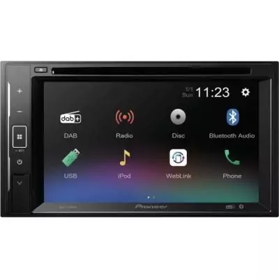Autoradio Pioneer 2DIN avec Écran 6,2" DVD DAB USB - Entrée caméra de recul