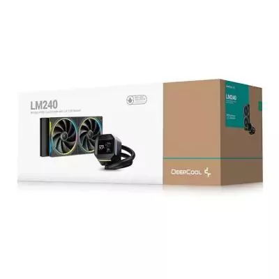 DEEPCOOL R-LM240-BKDMMC-1: Watercooling 240mm AIO IPS 2,4" Noir - Pompe 6eme gén. - 2500 à 3400rpm DEEPCOOL R-LM240-BKDMMC-1: Watercooling 240mm AIO IPS 2,4" Noir - Pompe 6eme gén. - 2500 à 3400rpm