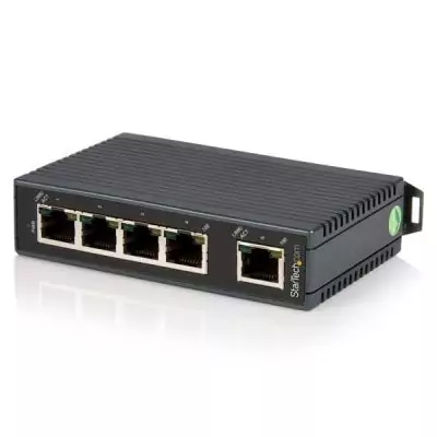 StarTech.com Switch Ethernet industriel non géré à 5 ports - Commutateur réseau 10 100 a montage sur rail DIN