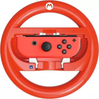 Volant de course - Nintendo Switch 2 - Hori - Mario Kart World Joy-Con - Motif Mario - Rouge