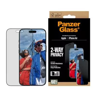 PanzerGlass ® 2-Way Privacy Screen Protector iPhone Air | Ultra-Wide Fit w. EasyAligner Protection d'écran transparent Apple 1 PanzerGlass ® 2-Way Privacy Screen Protector iPhone Air | Ultra-Wide Fit w. EasyAligner Protection d'écran transparent Apple 1