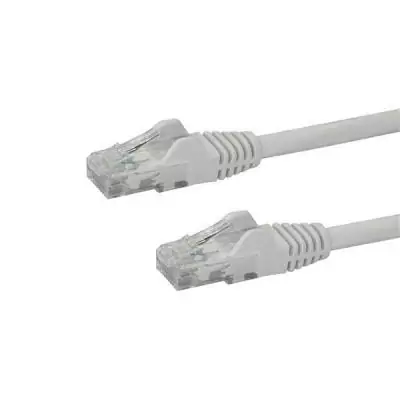 StarTech.com Câble réseau Cat6 Gigabit UTP sans crochet de 1m - Cordon Ethernet RJ45 anti-accroc - M M - Blanc