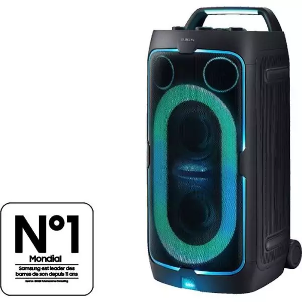 Enceinte - SAMSUNG - MX ST50F/XE - 240 W - Effets lumineux - Bluetooth - Batterie 18h - Roues intégrées - Noir