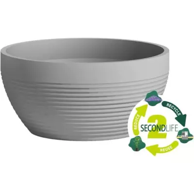 Pot de fleur Coupe - GARDEN ID Bleu-Gris 25x12 cm - 100% recyclé - Garanti 10 ans Pot de fleur Coupe - GARDEN ID Bleu-Gris 25x12 cm - 100% recyclé - Garanti 10 ans
