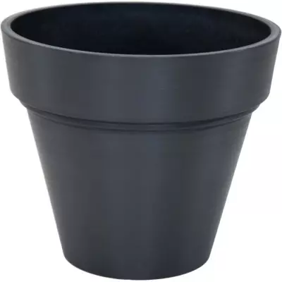 Pot - MEGA COLLECTIONS - Jardinière Ecostone - Ø 55 cm - H 51 cm - Noir