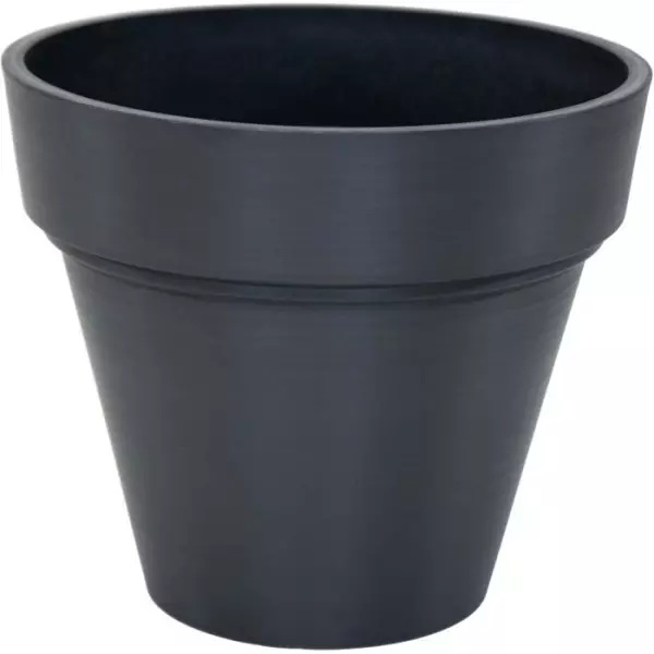 Pot de fleur - MEGA COLLECTIONS - Ecostone Planter - Ø 55 cm - H 51 cm - Noir