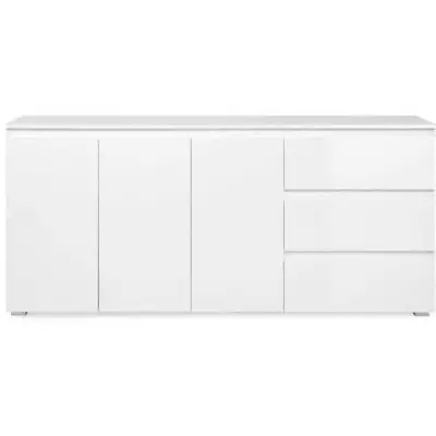 Buffet Capetown - Style élégant et fonctionnel - Blanc brillant - 179 x 80,5 x 40 cm Buffet Capetown - Style élégant et fonctionnel - Blanc brillant - 179 x 80,5 x 40 cm