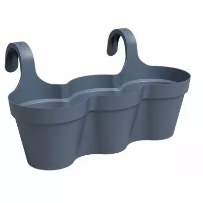 Pot ARTEVASI - CAPRI TRIPLE - Balcon - Bleu Ardoise - 54x30,5x28 cm Pot ARTEVASI - CAPRI TRIPLE - Balcon - Bleu Ardoise - 54x30,5x28 cm