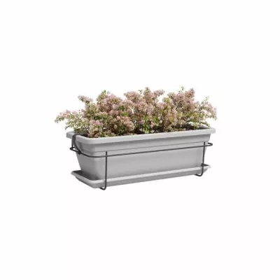 Jardinière ARTEVASI VENEZIA balcon KIT - 50 cm - Gris clair Jardinière ARTEVASI VENEZIA balcon KIT - 50 cm - Gris clair