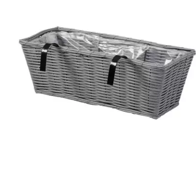 Jardinière en faux rotin - Gris - 48 cm - SMART GARDEN Jardinière en faux rotin - Gris - 48 cm - SMART GARDEN