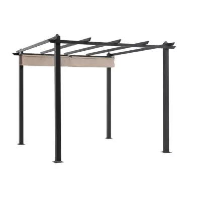 Pergola en aluminium CORDOBA - Beige - 3 x 3 m Pergola en aluminium CORDOBA - Beige - 3 x 3 m