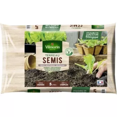Terreau semis et bouturages 5 L - VILMORIN : riche en nutriments Terreau semis et bouturages 5 L - VILMORIN : riche en nutriments