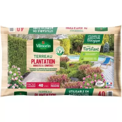 Terreau plantations haies VILMORIN - 40 L : Idéal pour vos haies