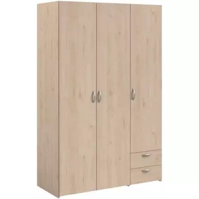 Armoire VARIA chêne - 3 portes - 2 tiroirs - Fabriqué en France